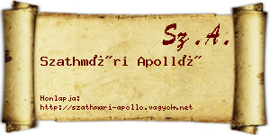 Szathmári Apolló névjegykártya